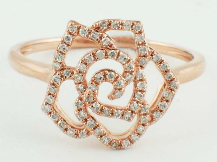 Micro Pave Diamond Blossoming Ring