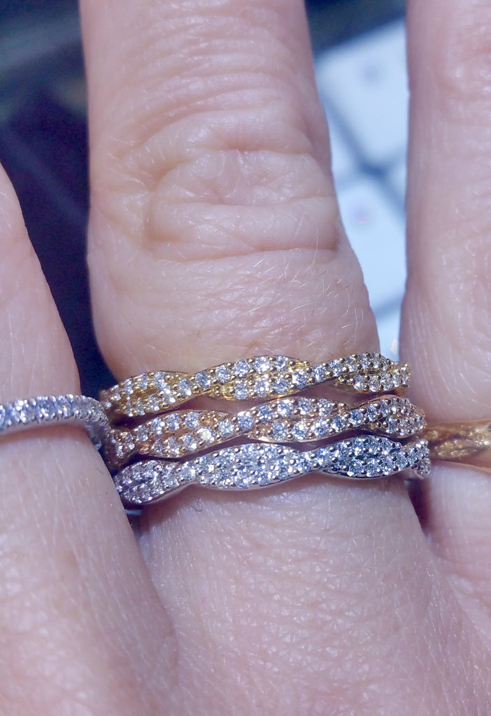 Twisted Diamond Stackables